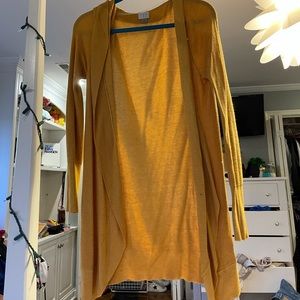 Yellow cardigan